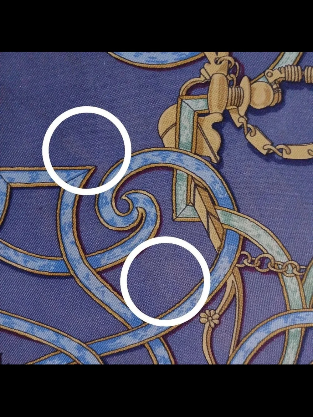Hermes Pink and Blue Equestrian Motif Silk Scarf